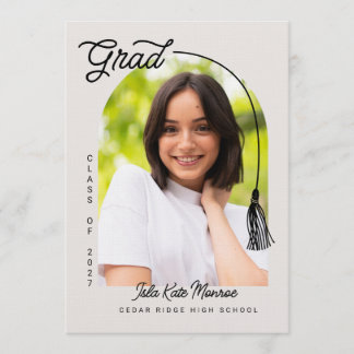 Tassel Grad Announcement with Photo