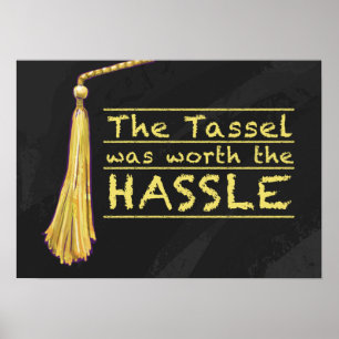 Tassel Hassle Gold Poster