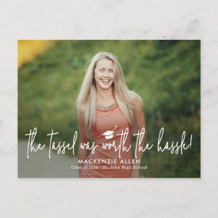Tassel Hassle Graduation Announcement Postcard