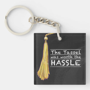 Tassel Hassle Silver Key Ring