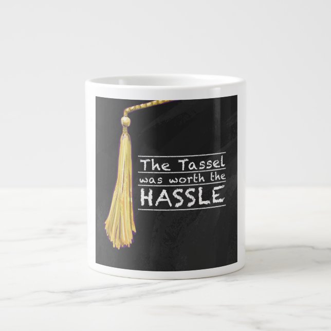 Tassel Hassle Silver Large Coffee Mug (Front)