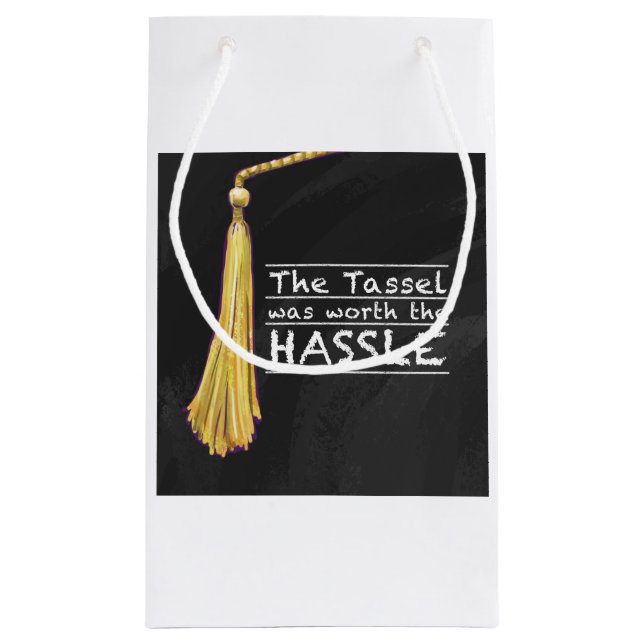 Tassel Hassle Silver Small Gift Bag (Back)