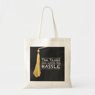 Tassel Hassle Silver Tote Bag