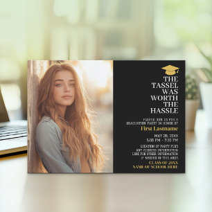 Tassel Was Worth the Hassle - Photo - Grad Party Invitation