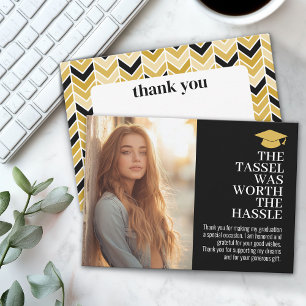 Tassel Was Worth the Hassle - Photo Thank You Card