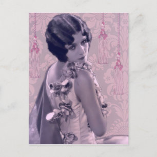 Tassels & Damask Vintage Photo - Amani Postcard