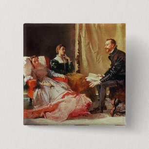 Tasso and Elenora D'Este 15 Cm Square Badge