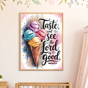 Taste and See That the Lord Christian Nursery Art Poster