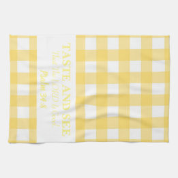 Taste And See That The LORD is Good, Yellow Tea Towel