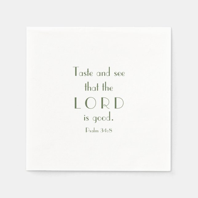 Taste and See the Lord Is Good | Cookie Exchange Napkin (Front)