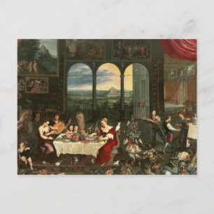 Taste, Hearing and Touch, 1618 Postcard