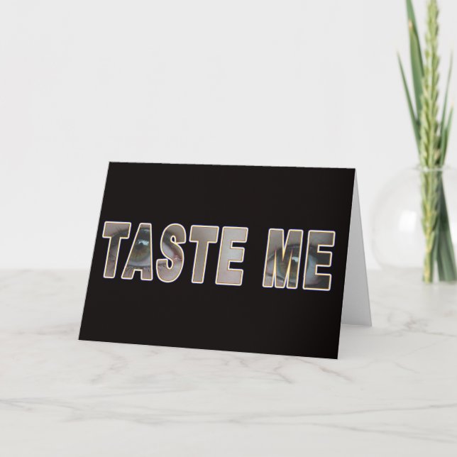 TASTE ME CARD (Front)
