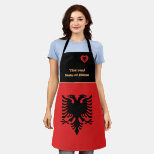 Taste of Home & Albanian Flag, Albania /Cooking Ap Apron
