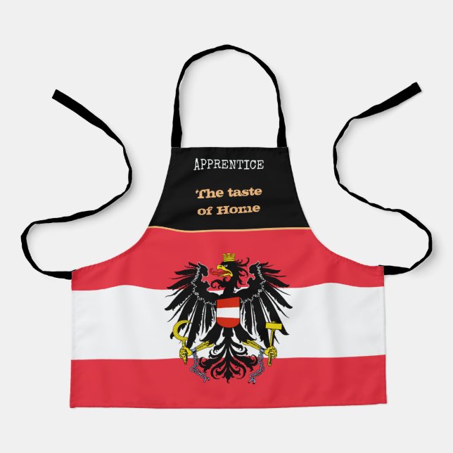 Taste of Home & Austrian Flag, Austria /Cooking Apron (Front)