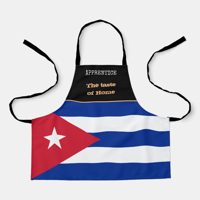 Taste of Home & Cuban Flag, Cuba /Cooking Apron (Front)