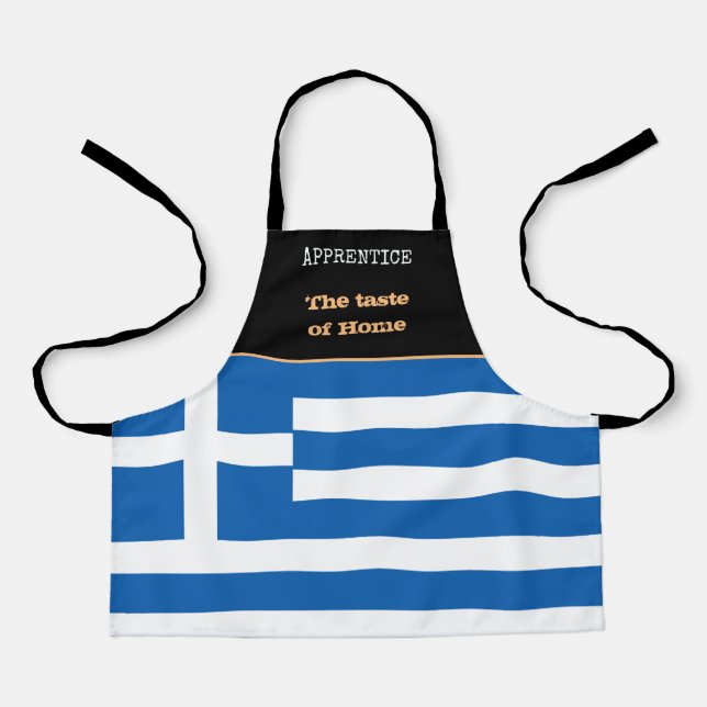 Taste of Home & Greek Flag, Greece /Athens Cooking Apron (Front)