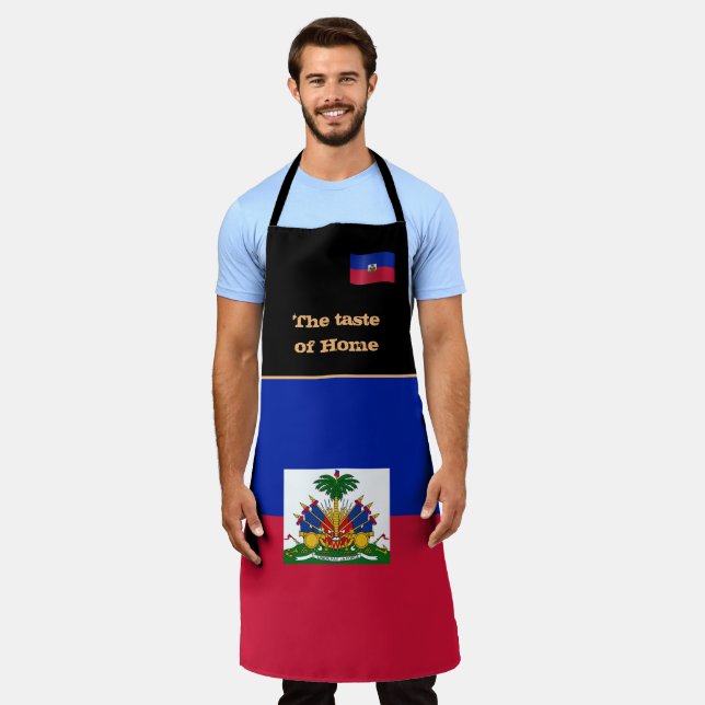 Taste of Home & Haitian Flag, Haiti /Cooking Apron (Worn)