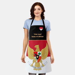 Taste of Home & Indonesian Flag Indonesia /Cooking Apron