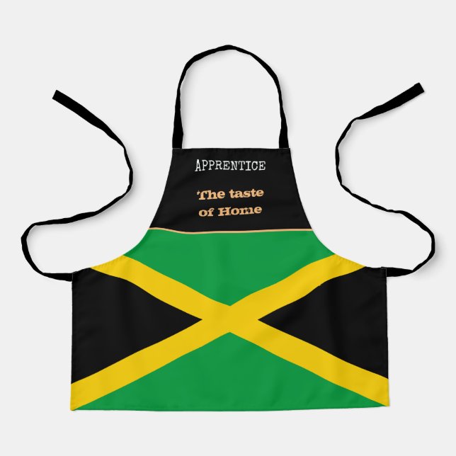 Taste of Home & Jamaican Flag, Jamaica /Cooking Apron (Front)