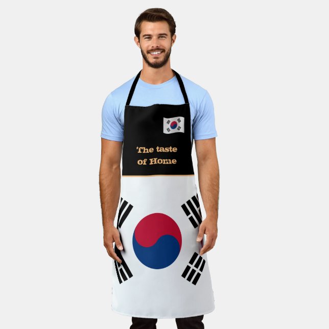 Taste of Home & Korean Flag, South Korea /Cooking Apron (Worn)