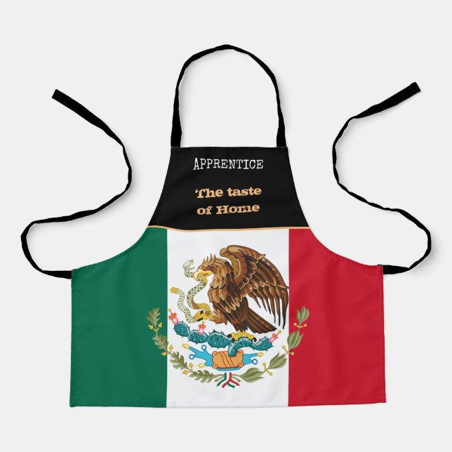 Taste of Home & Mexican Flag, Mexico /Cooking Apron (Front)