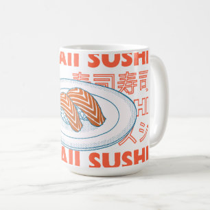 Taste of Japan Text & Sushi Coffee Mug