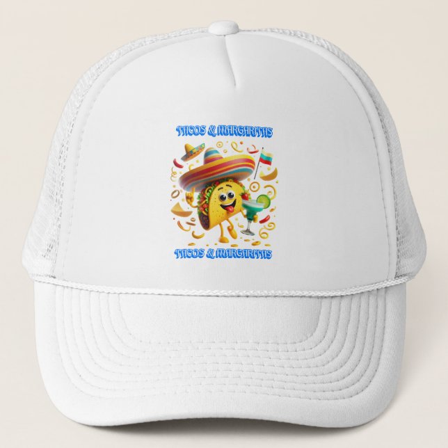 Taste of Mexico Tacos And Margaritas Trucker Hat (Front)