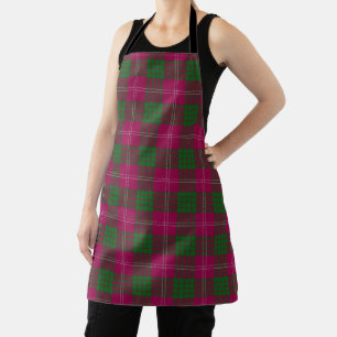 Taste of Scotland Clan Crawford Tartan Plaid Apron