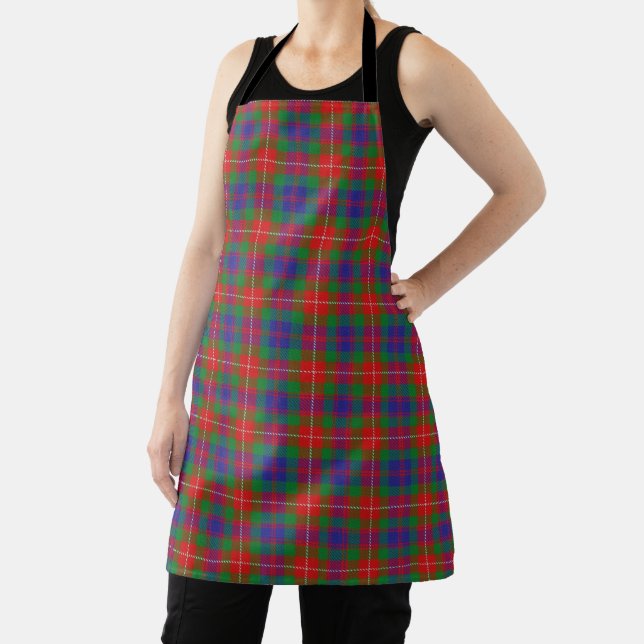 Taste of Scotland Clan Fraser of Lovat Tartan Apron (Insitu)