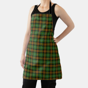 Taste of Scotland Clan Ramsay Orange Tartan Plaid Apron