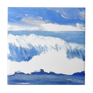 Taste of the Sea - Blue Ocean Waves Seascape Ceramic Tile