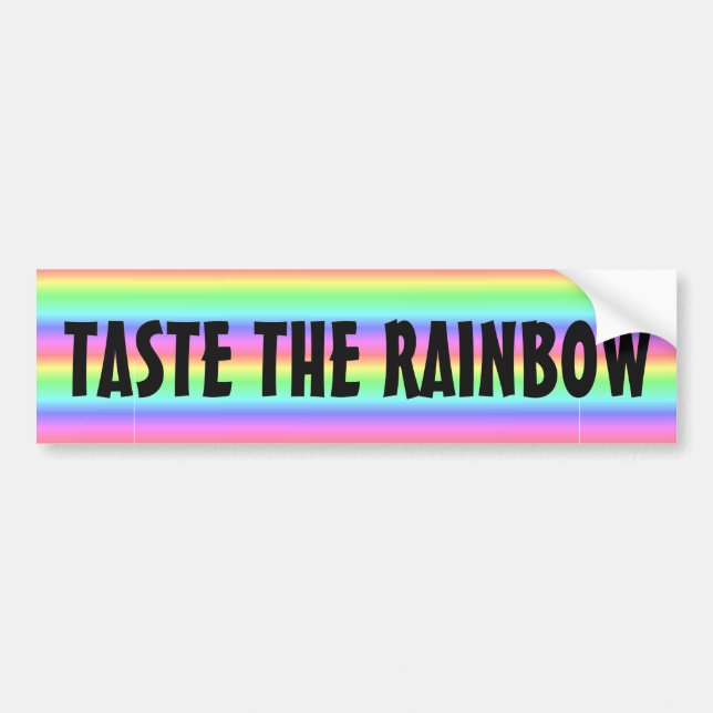 Taste the Rainbow LGBT Bumper Sticker (Front)