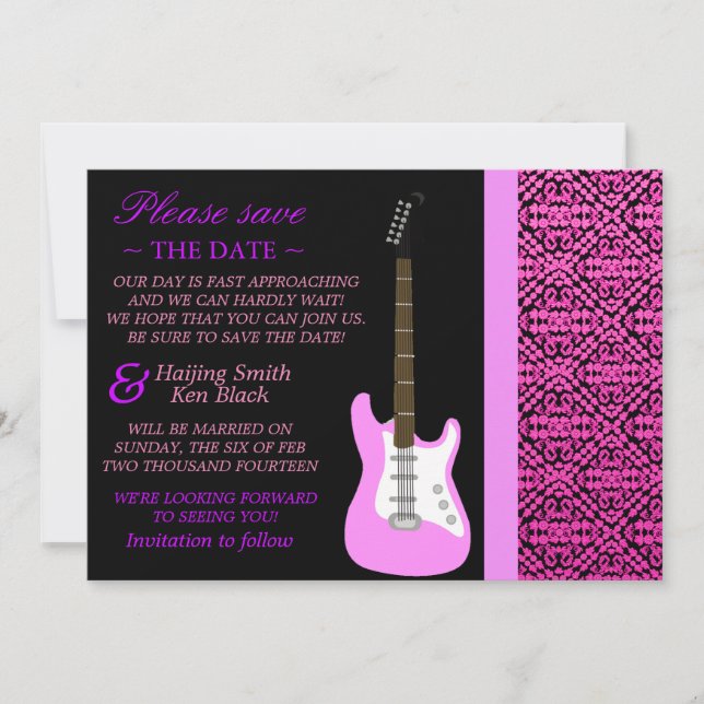 Tastefull Pink Save The Date (Front)