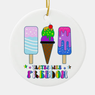 Tastes Like Freedom - LGBTQ+ Equality Silver Plate Ceramic Ornament