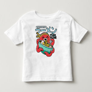 Tastiest Ramen Octopus – Kawaii Japanese Noodle Toddler T-Shirt