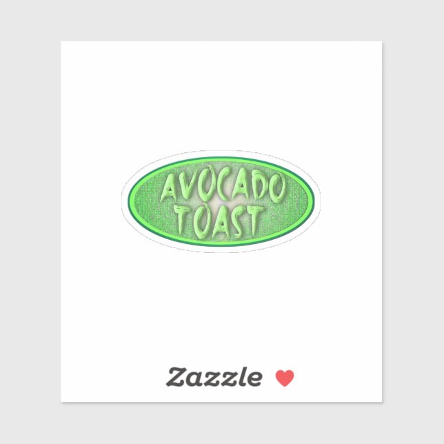 Tasty Avocado Toast Love Retro Decal  (Sheet)