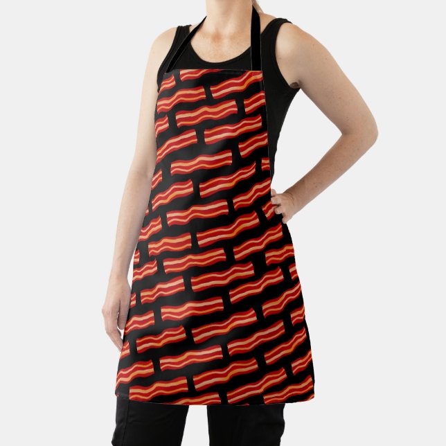 Tasty Bacon Strips Pattern Apron (Insitu)