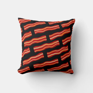Tasty Bacon Strips Pattern Cushion