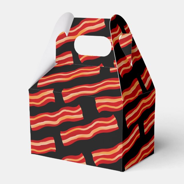 Tasty Bacon Strips Pattern Favour Box (Front Side)