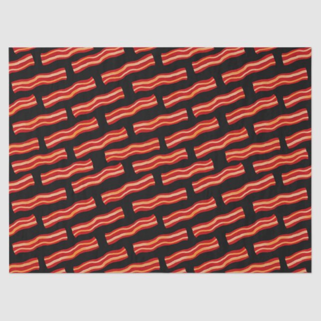 Tasty Bacon Strips Pattern Tissue Paper (Front)