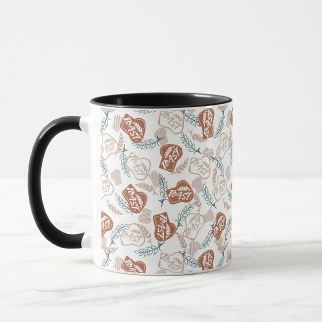 Tasty Bread Toast Pattern Mug (Left)