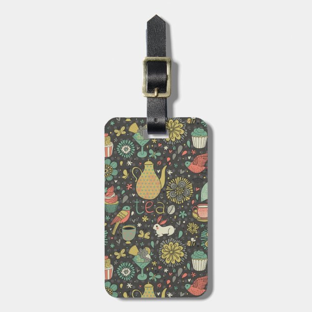 Tasty bright Tea Card Luggage Tag (Front Vertical)