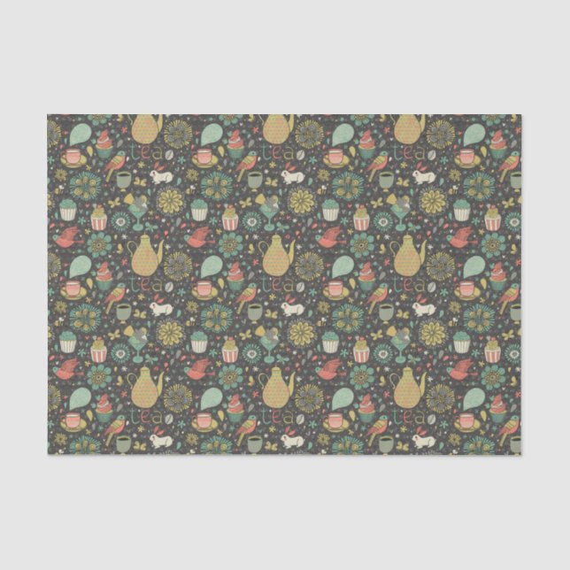 Tasty bright Tea Card Tissue Paper (Front)