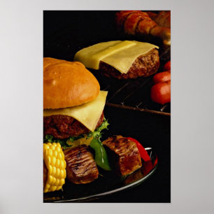Tasty Burgers and kebabs for food lovers Poster