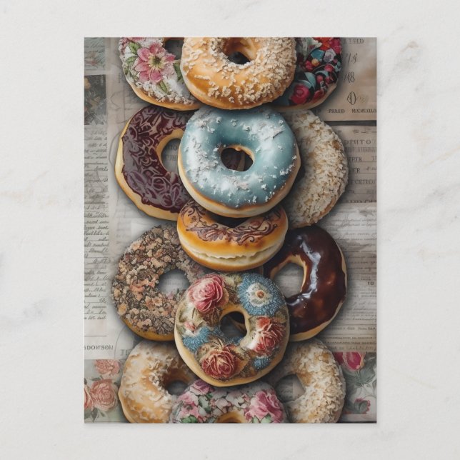 Tasty Decorative Bagels Postcard (Front)