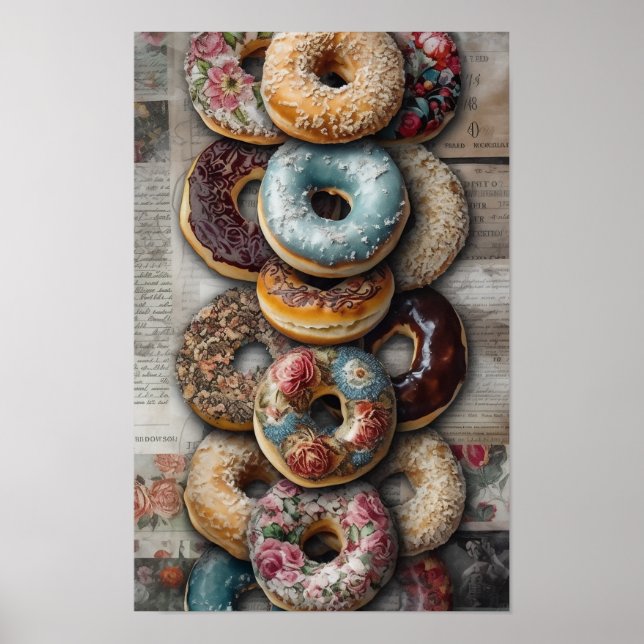 Tasty Decorative Bagels Poster (Front)