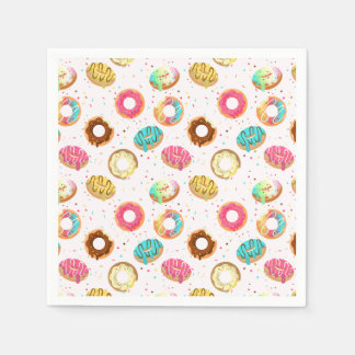 Tasty Doughnuts Seamless Pattern Napkin
