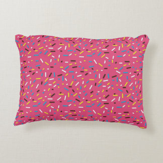 Tasty Doughnuts Sprinkles Pattern Decorative Cushion