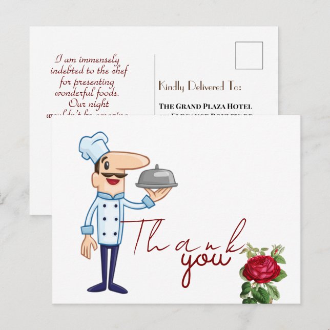 Tasty food postcard (Front/Back)