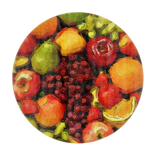 Tasty Fruit_ Cutting Board (Front)